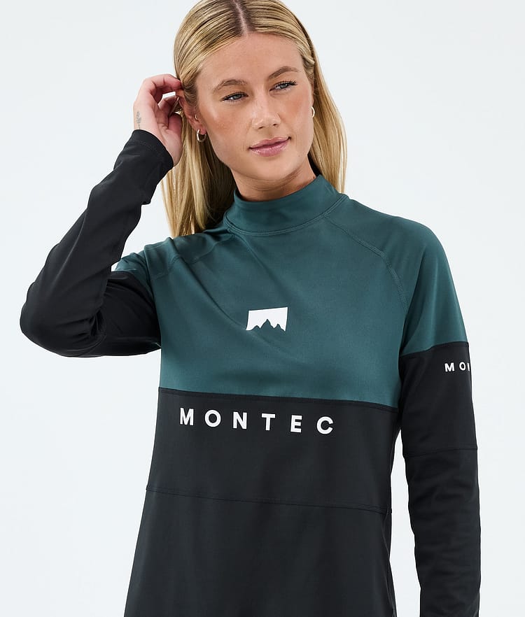 Montec Alpha W Superundertøy overdel Dame Dark Atlantic/Black, Bilde 2 av 5