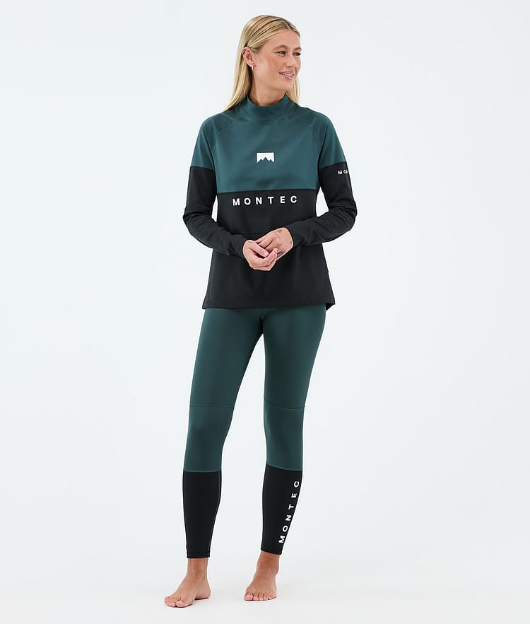 Montec Alpha W Superundertøy overdel Dame Dark Atlantic/Black, Bilde 3 av 5