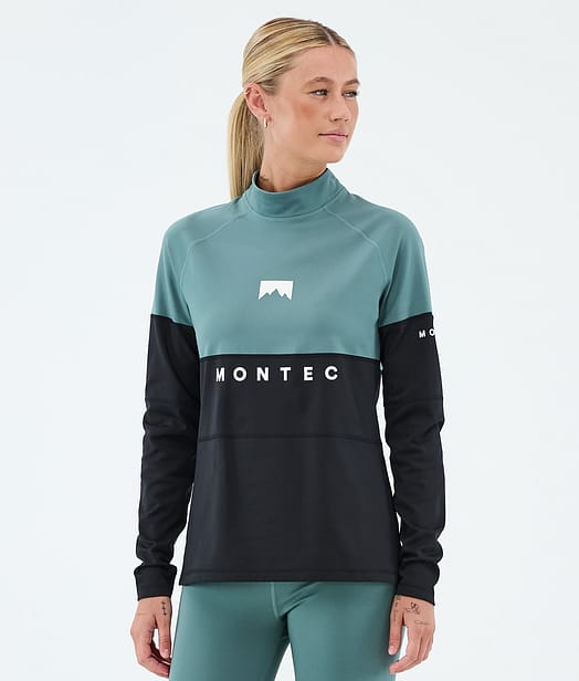 Montec Alpha W Superundertøy overdel Dame Atlantic/Black