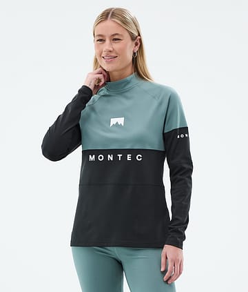 Montec Alpha W Superundertøy overdel Dame Atlantic/Black