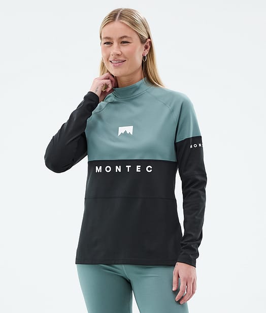 Montec Alpha W Superundertøy overdel Dame Atlantic/Black