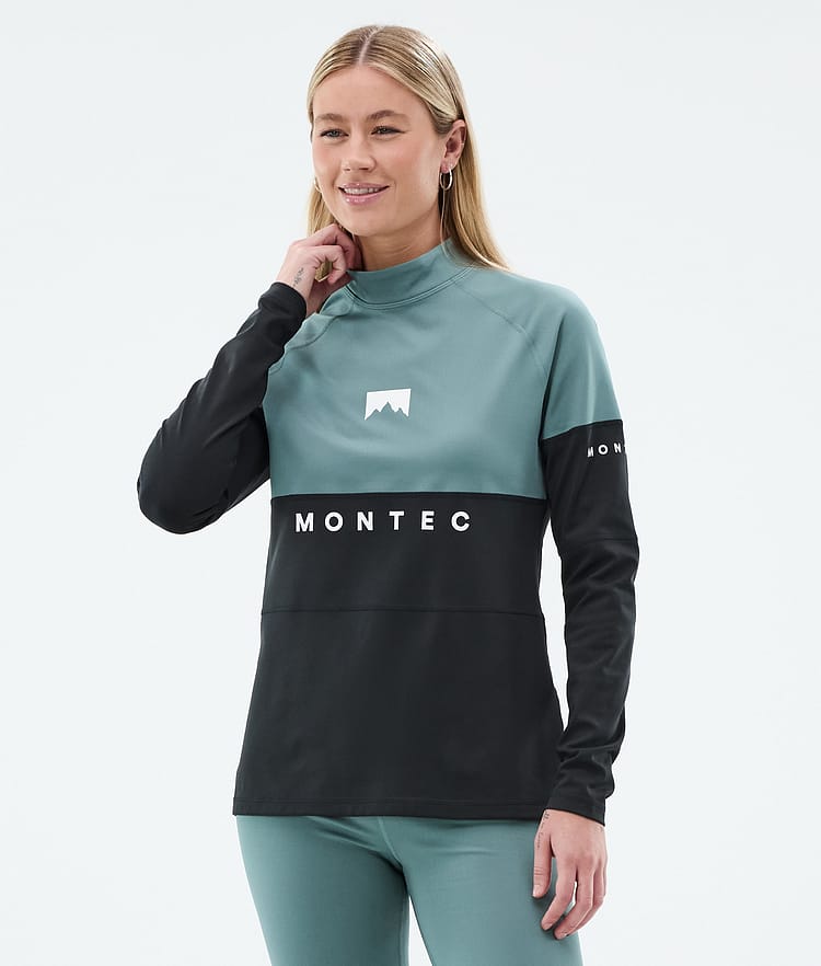 Montec Alpha W Superundertøy overdel Dame Atlantic/Black, Bilde 1 av 5