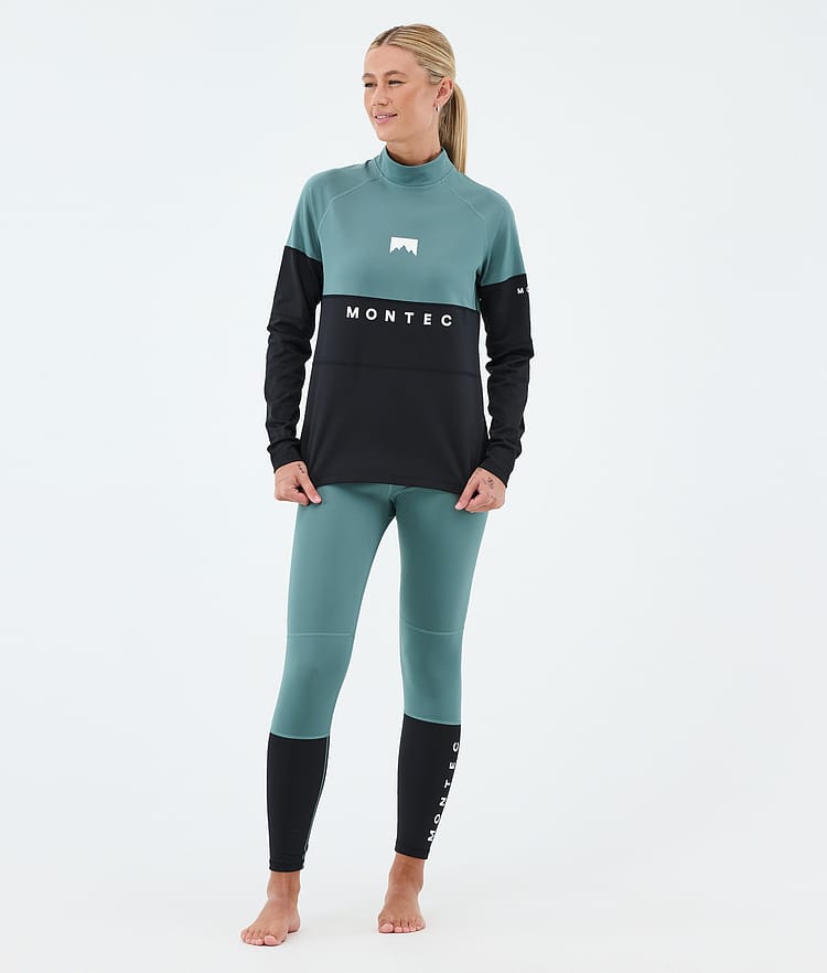 Montec Alpha W Superundertøy overdel Dame Atlantic/Black, Bilde 3 av 5
