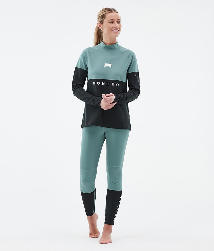 Montec Alpha W Superundertøy overdel Dame Atlantic/Black, Bilde 3 av 5