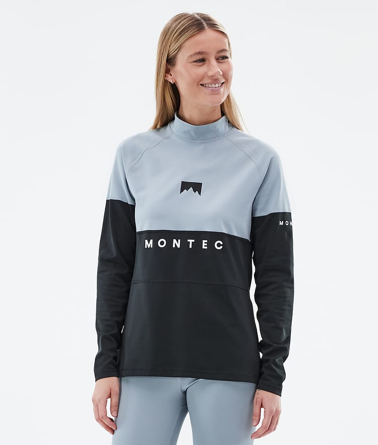 Montec Alpha W Superundertøy overdel Dame Soft Blue/Black, Bilde 1 av 5