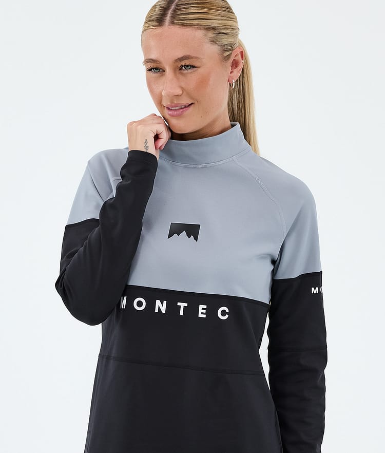 Montec Alpha W Superundertøy overdel Dame Soft Blue/Black, Bilde 2 av 5