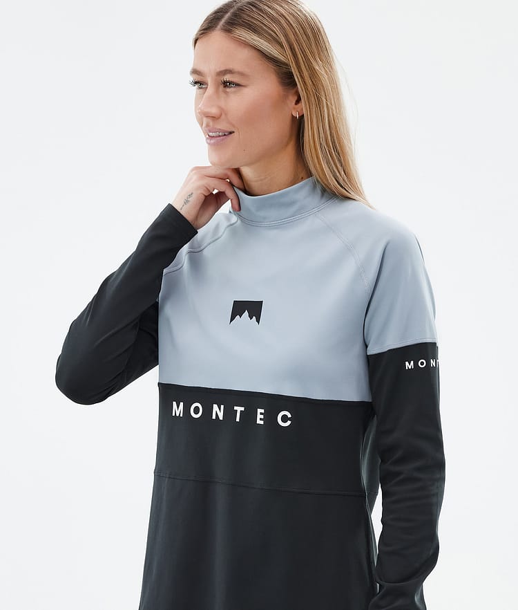 Montec Alpha W Superundertøy overdel Dame Soft Blue/Black, Bilde 2 av 5