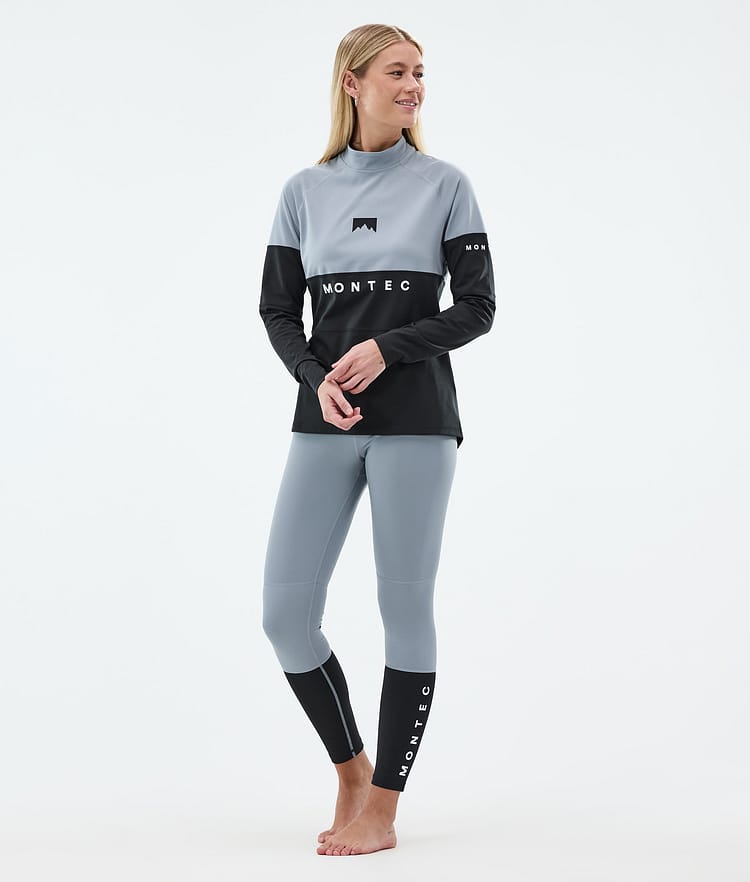 Montec Alpha W Superundertøy overdel Dame Soft Blue/Black, Bilde 3 av 5