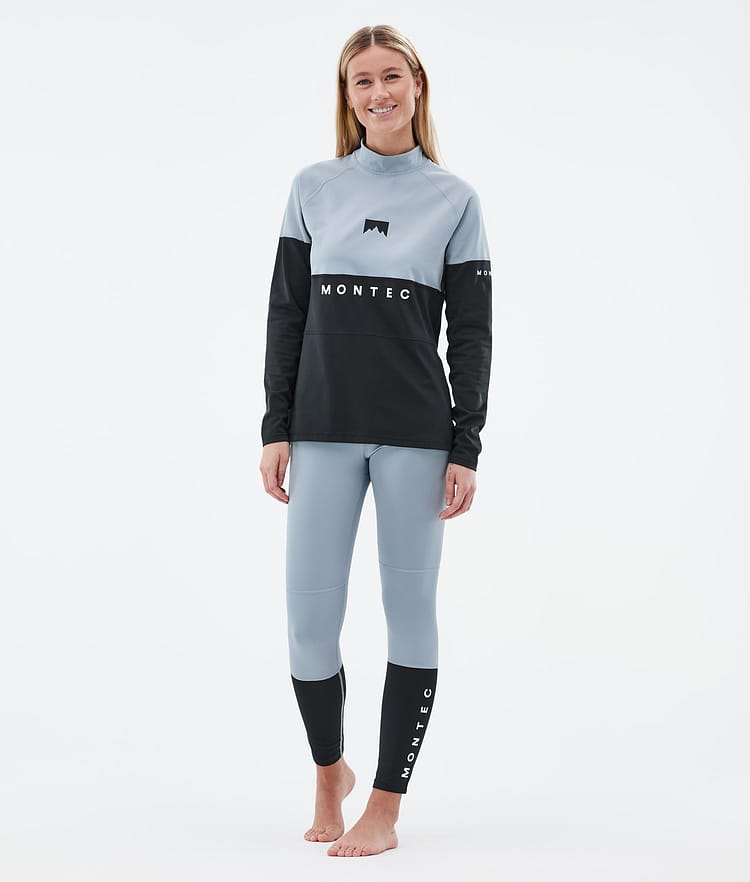 Montec Alpha W Superundertøy overdel Dame Soft Blue/Black, Bilde 3 av 5