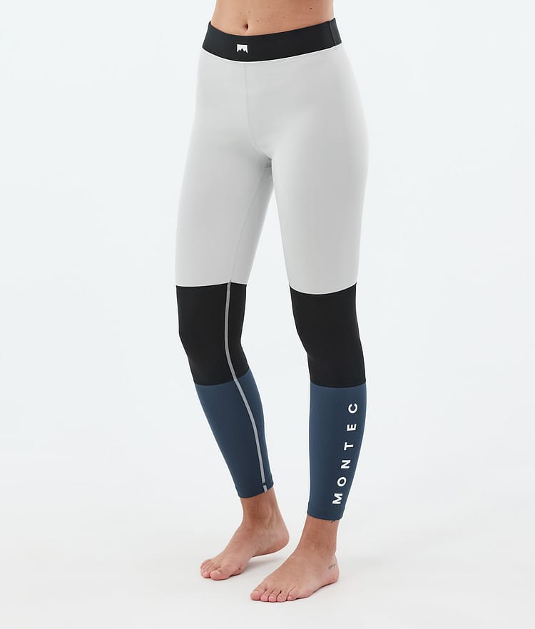 Montec Alpha W Superundertøy bukse Dame Light Grey/Black/Metal Blue, Bilde 1 av 7