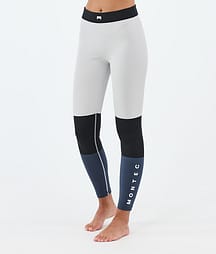 Montec Alpha W Superundertøy bukse Dame Light Grey/Black/Metal Blue