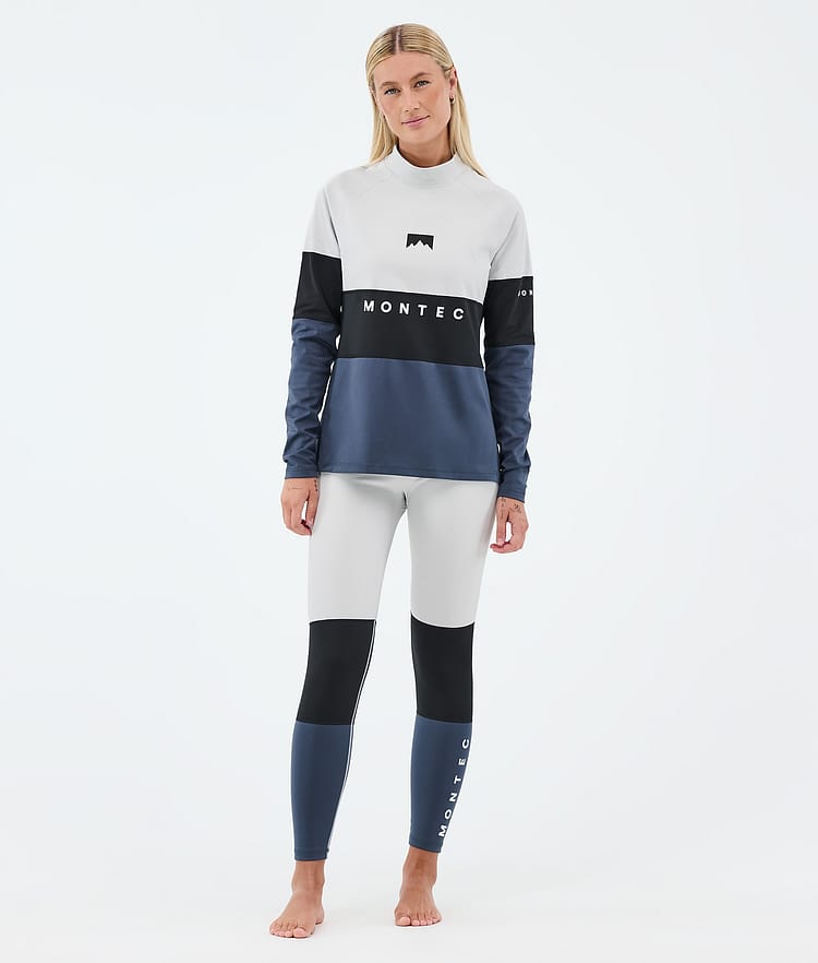 Montec Alpha W Superundertøy bukse Dame Light Grey/Black/Metal Blue, Bilde 3 av 7