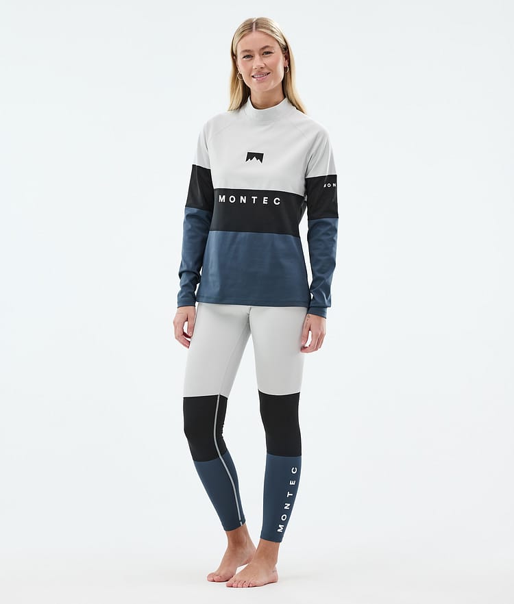 Montec Alpha W Superundertøy bukse Dame Light Grey/Black/Metal Blue, Bilde 3 av 7