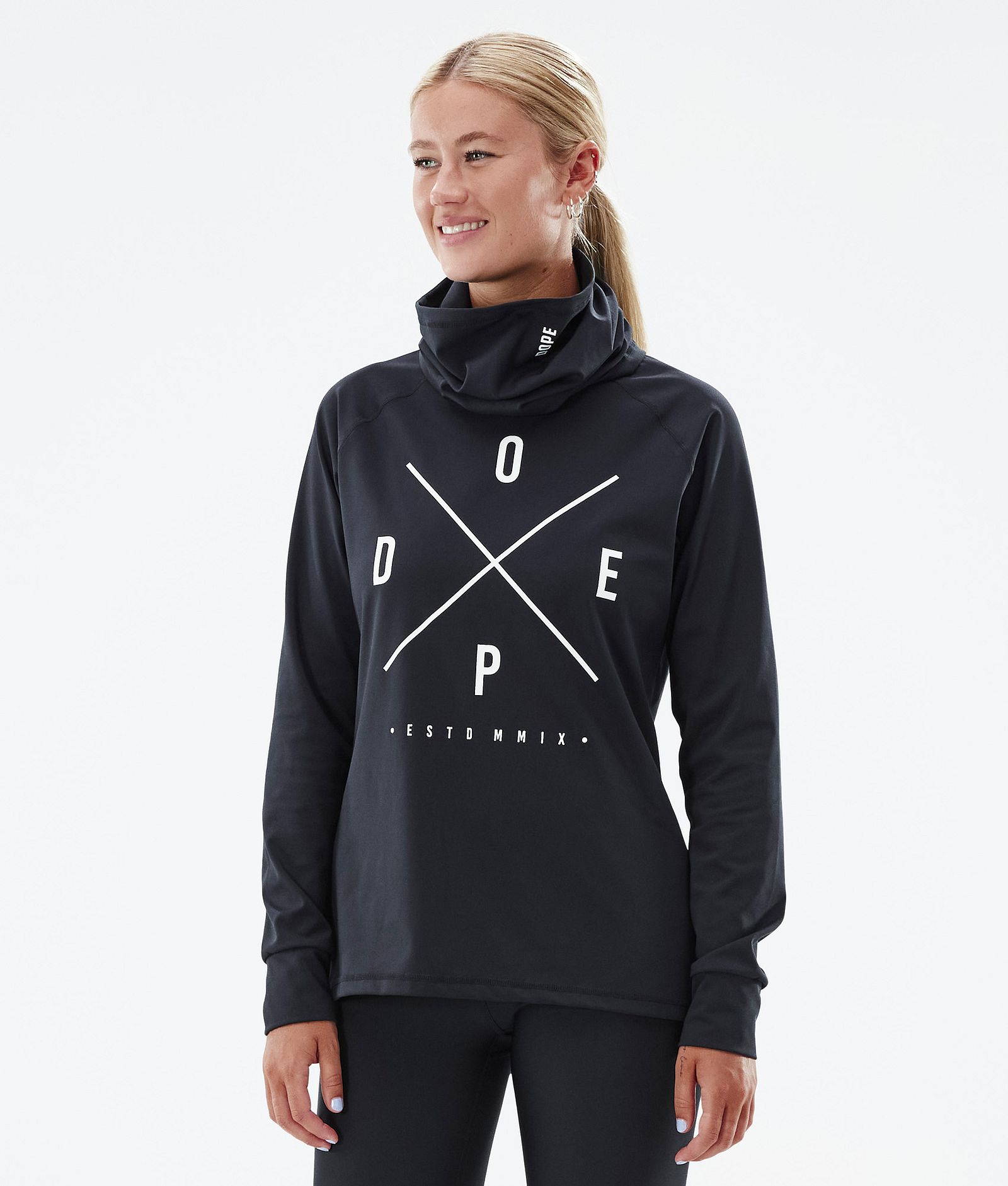 Dope Snuggle W 2022 Superundertøy overdel Dame 2X-Up Black, Bilde 1 av 6