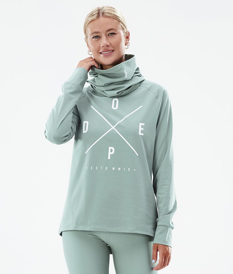 Dope Snuggle W 2022 Superundertøy overdel Dame 2X-Up Faded Green