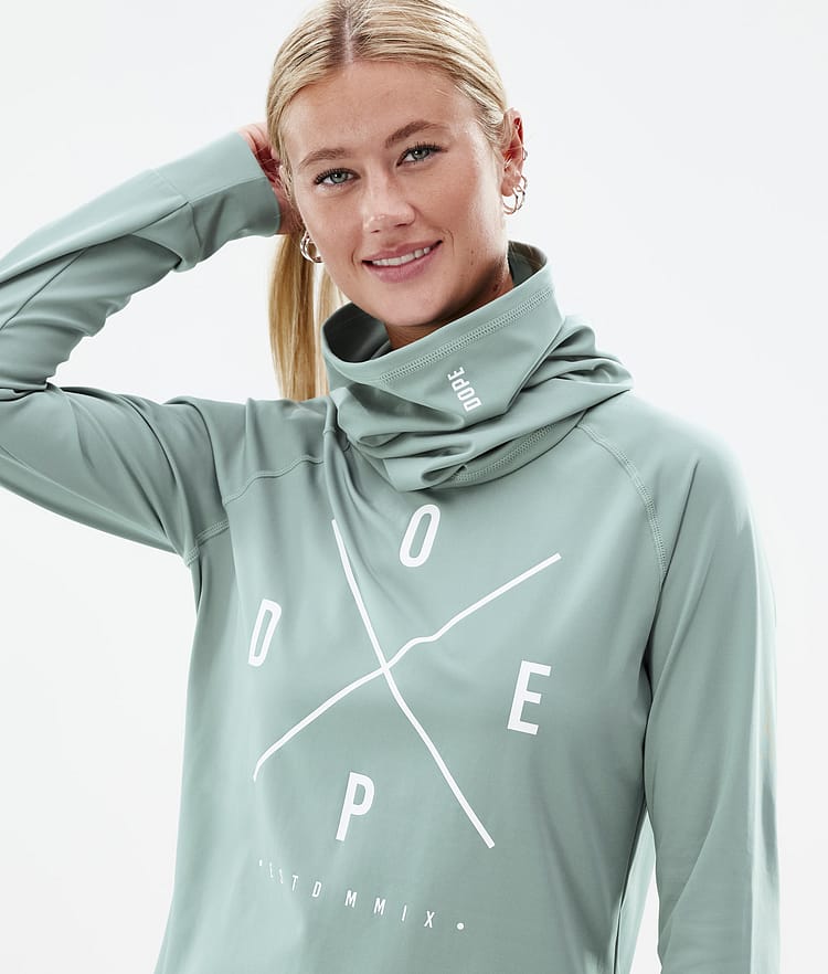 Dope Snuggle W 2022 Superundertøy overdel Dame 2X-Up Faded Green