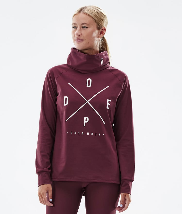 Dope Snuggle W 2022 Superundertøy overdel Dame 2X-Up Burgundy