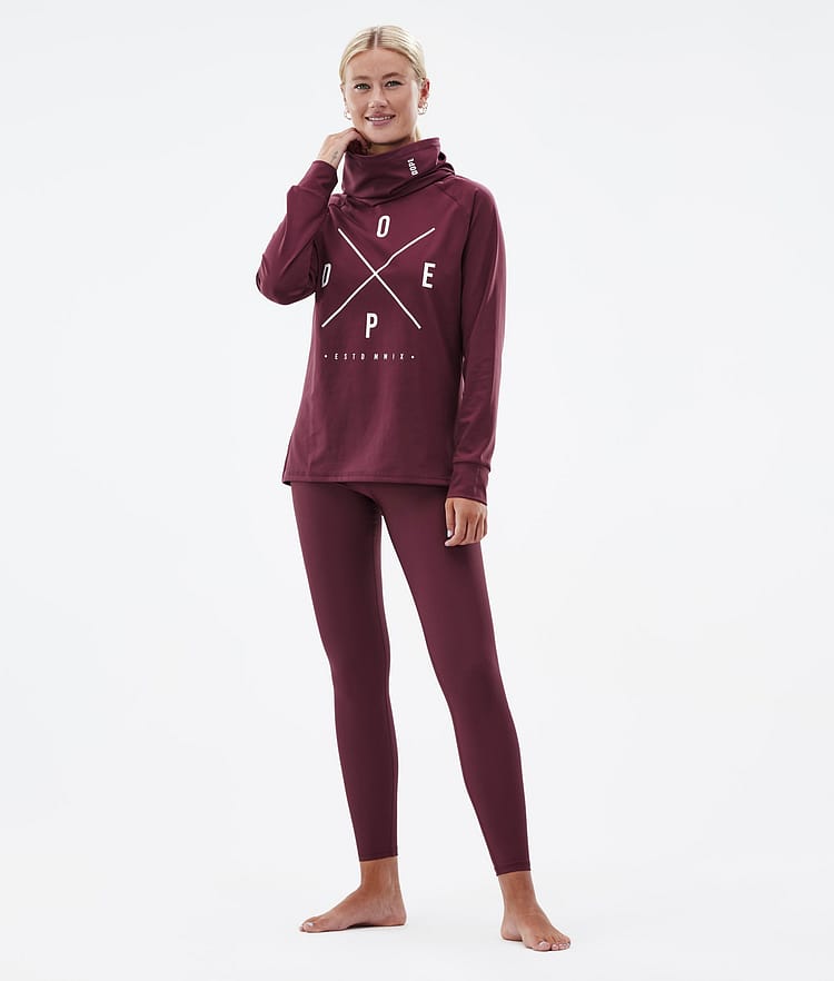 Dope Snuggle W 2022 Superundertøy overdel Dame 2X-Up Burgundy