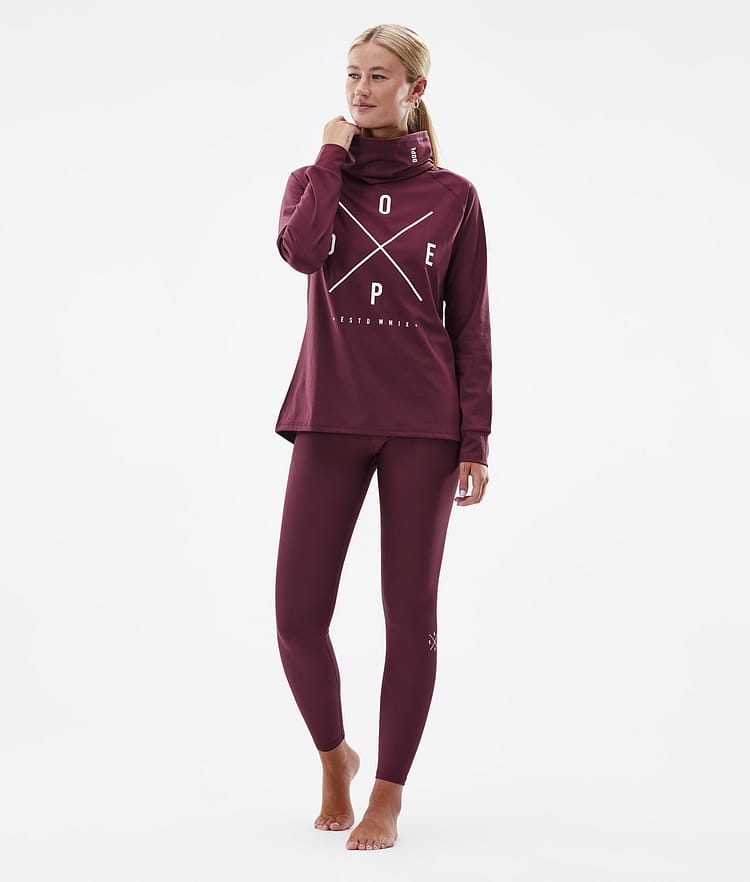 Dope Snuggle W 2022 Superundertøy bukse Dame 2X-Up Burgundy