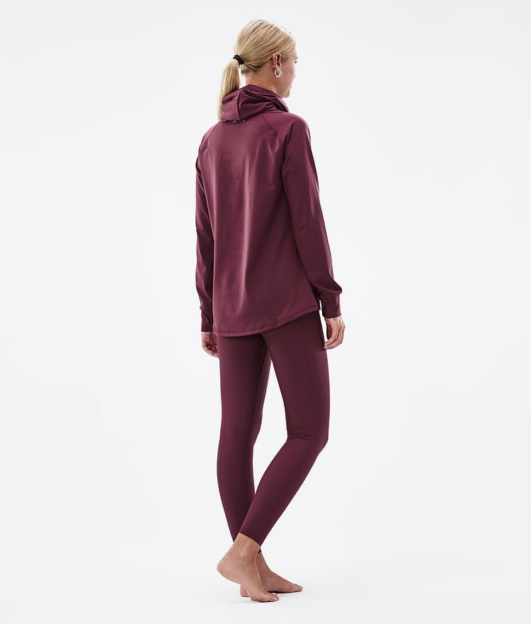 Dope Snuggle W 2022 Superundertøy bukse Dame 2X-Up Burgundy