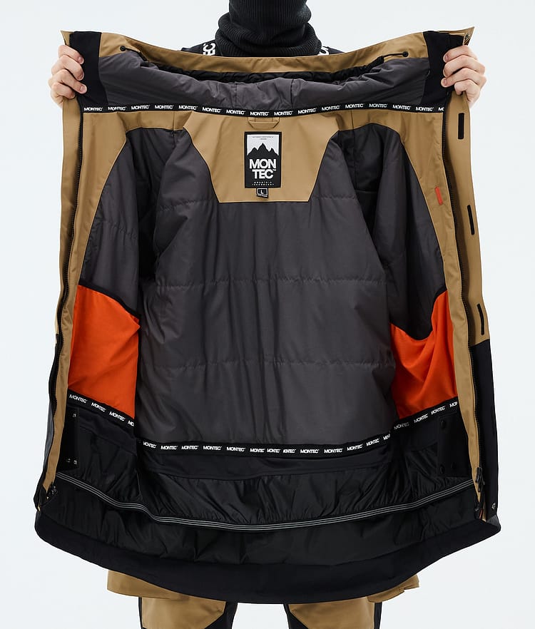 Montec Fawk Snowboardjakke Herre Gold/Black Renewed, Bilde 9 av 9