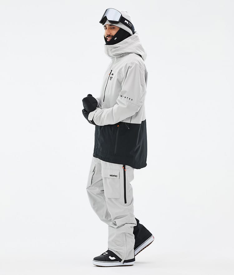 Montec Fawk Snowboardjakke Herre Light Grey/Black Renewed, Bilde 4 av 10