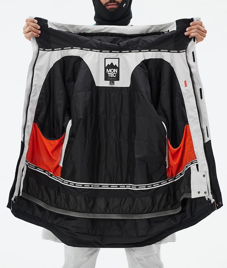 Montec Fawk Snowboardjakke Herre Light Grey/Black Renewed, Bilde 10 av 10