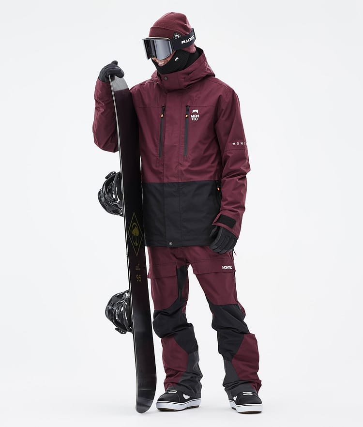 Montec Fawk Snowboardjakke Herre Burgundy/Black, Bilde 3 av 10