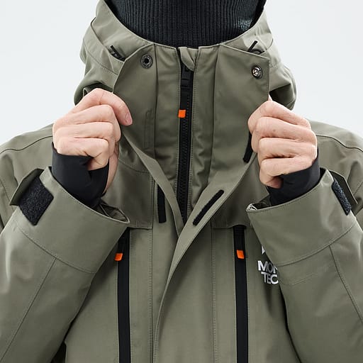 Glidelås foran med doble klaffer Hovedproduktdetaljbilde,