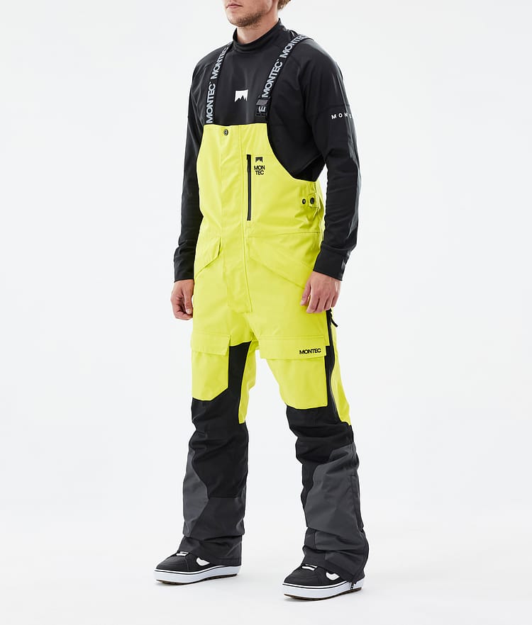 Montec Fawk Snowboardbukse Herre Bright Yellow/Black/Phantom Renewed, Bilde 1 av 6