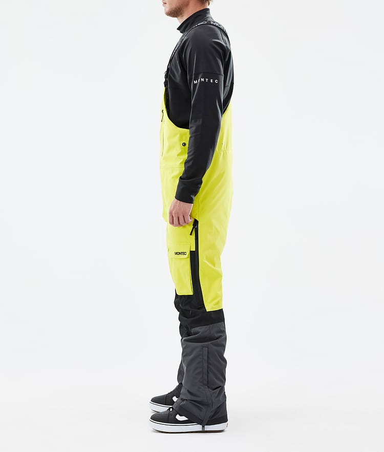 Montec Fawk Snowboardbukse Herre Bright Yellow/Black/Phantom Renewed, Bilde 2 av 6