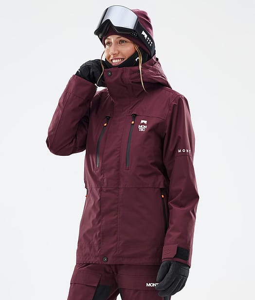 Montec Fawk W Snowboardjakke Dame Burgundy