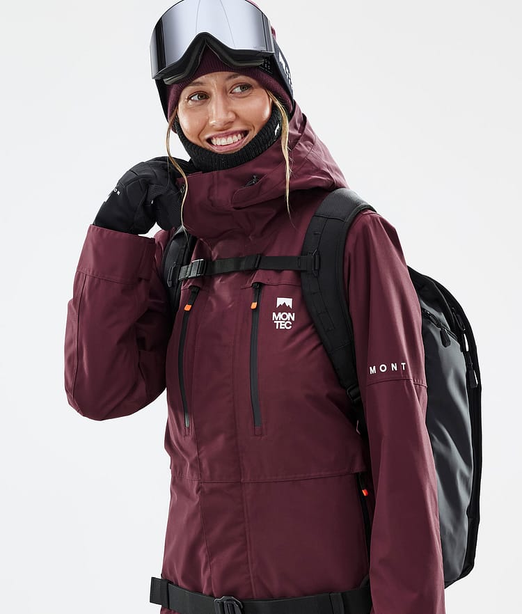 Montec Fawk W Snowboardjakke Dame Burgundy Renewed, Bilde 2 av 10