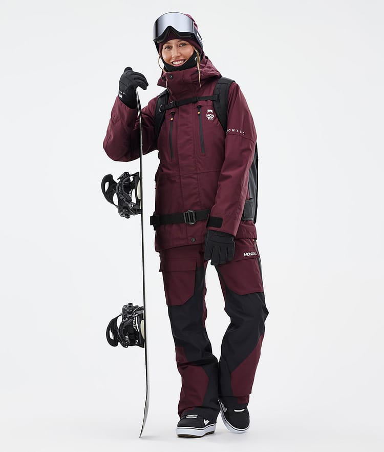 Montec Fawk W Snowboardjakke Dame Burgundy Renewed, Bilde 3 av 10