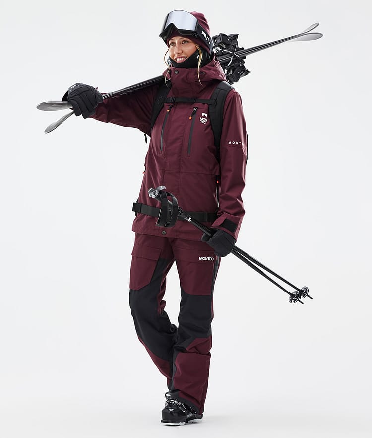 Montec Fawk W Skijakke Dame Burgundy, Bilde 3 av 10
