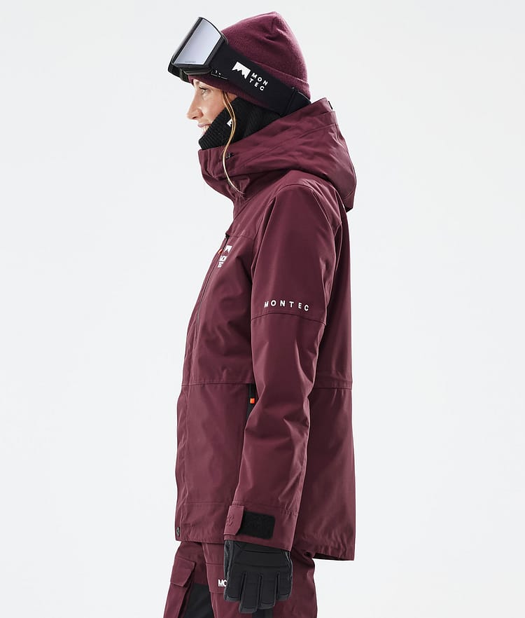 Montec Fawk W Snowboardjakke Dame Burgundy Renewed, Bilde 6 av 10