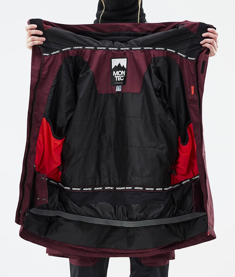 Montec Fawk W Snowboardjakke Dame Burgundy Renewed, Bilde 10 av 10