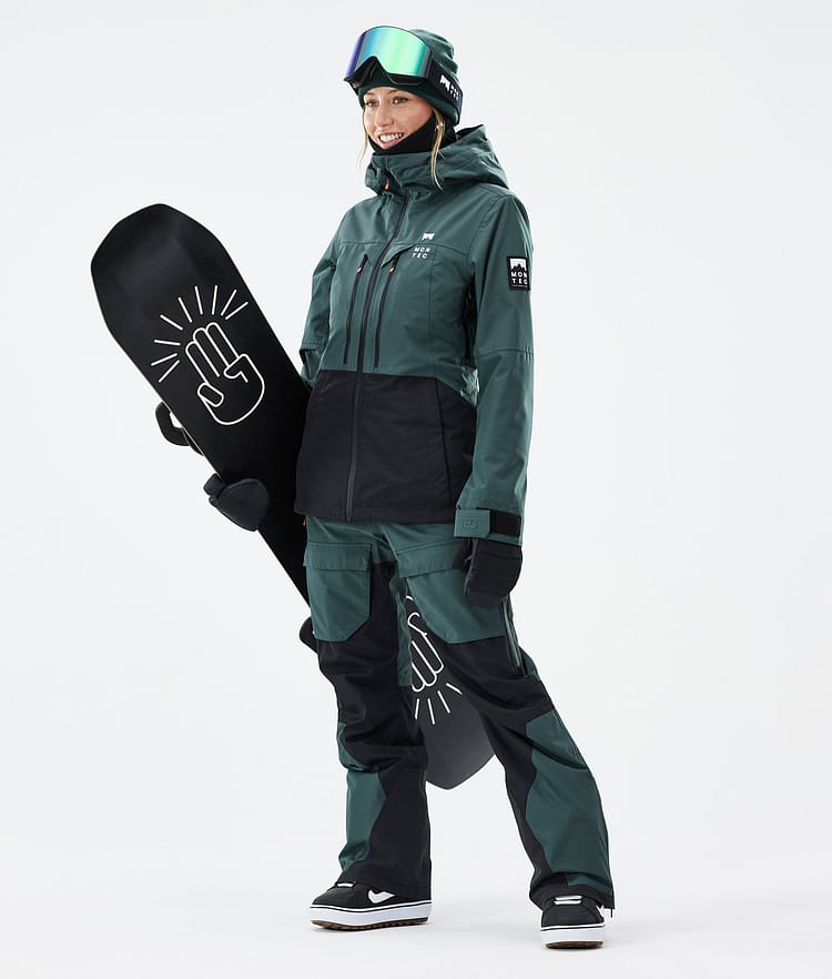 Montec Moss W Snowboardjakke Dame Dark Atlantic/Black Renewed, Bilde 3 av 10