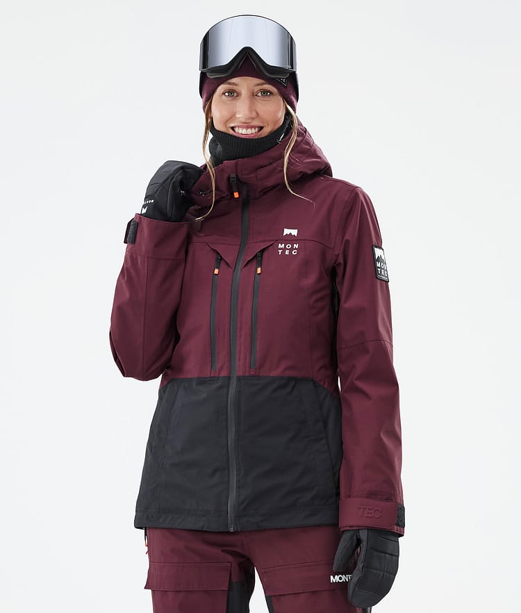 Montec Moss W Skijakke Dame Burgundy/Black