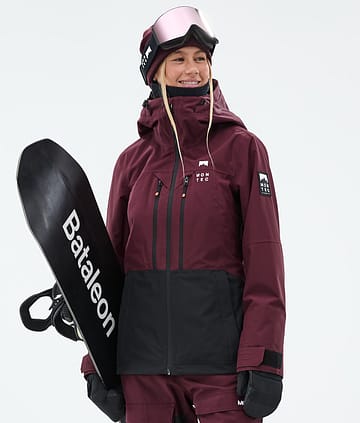 Montec Moss W Snowboardjakke Dame Burgundy/Black Renewed