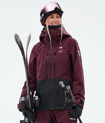 Montec Moss W Skijakke Dame Burgundy/Black