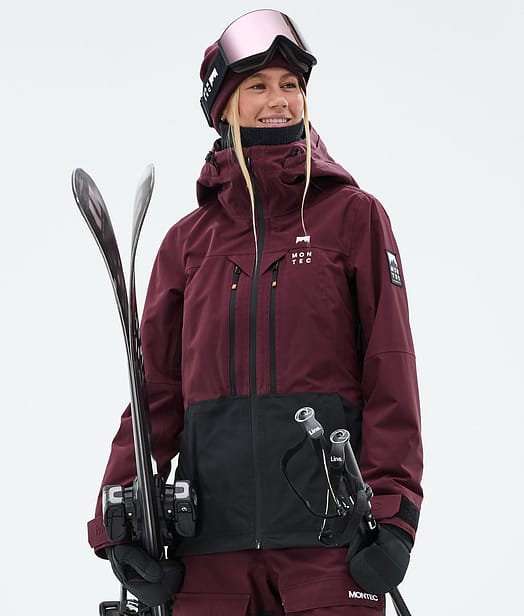 Montec Moss W Skijakke Dame Burgundy/Black