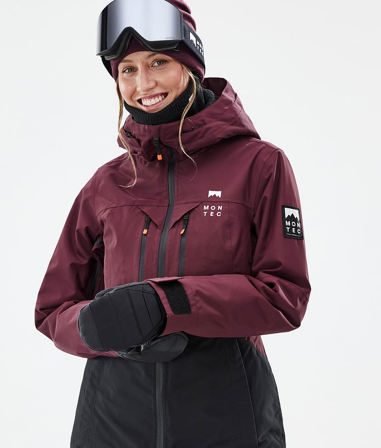 Montec Moss W Snowboardjakke Dame Burgundy/Black