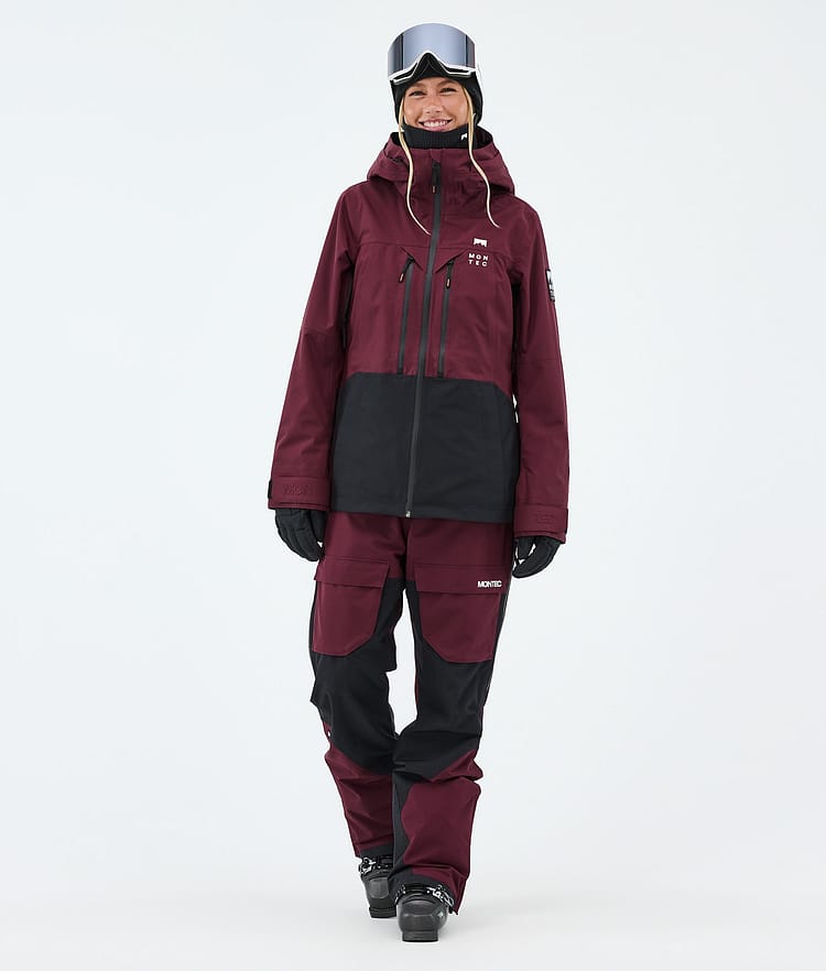 Montec Moss W Skijakke Dame Burgundy/Black, Bilde 2 av 9