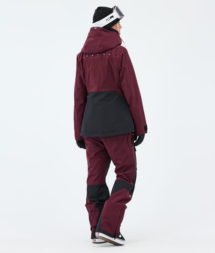 Montec Moss W Snowboardjakke Dame Burgundy/Black, Bilde 3 av 9
