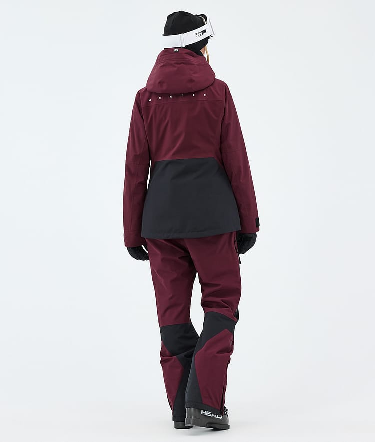 Montec Moss W Skijakke Dame Burgundy/Black, Bilde 3 av 9