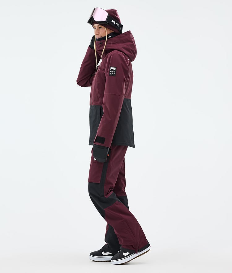 Montec Moss W Snowboardjakke Dame Burgundy/Black Renewed, Bilde 4 av 10