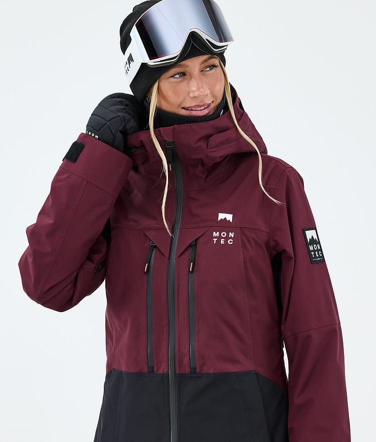 Montec Moss W Snowboardjakke Dame Burgundy/Black, Bilde 4 av 9