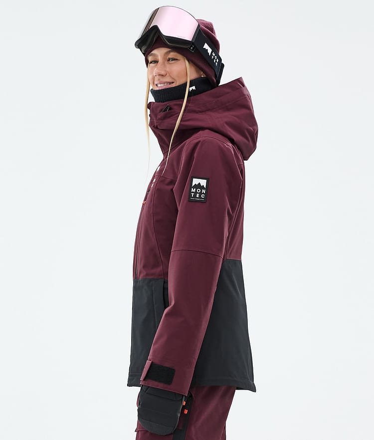 Montec Moss W Snowboardjakke Dame Burgundy/Black Renewed, Bilde 6 av 10