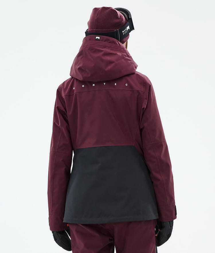 Montec Moss W Snowboardjakke Dame Burgundy/Black Renewed, Bilde 7 av 10